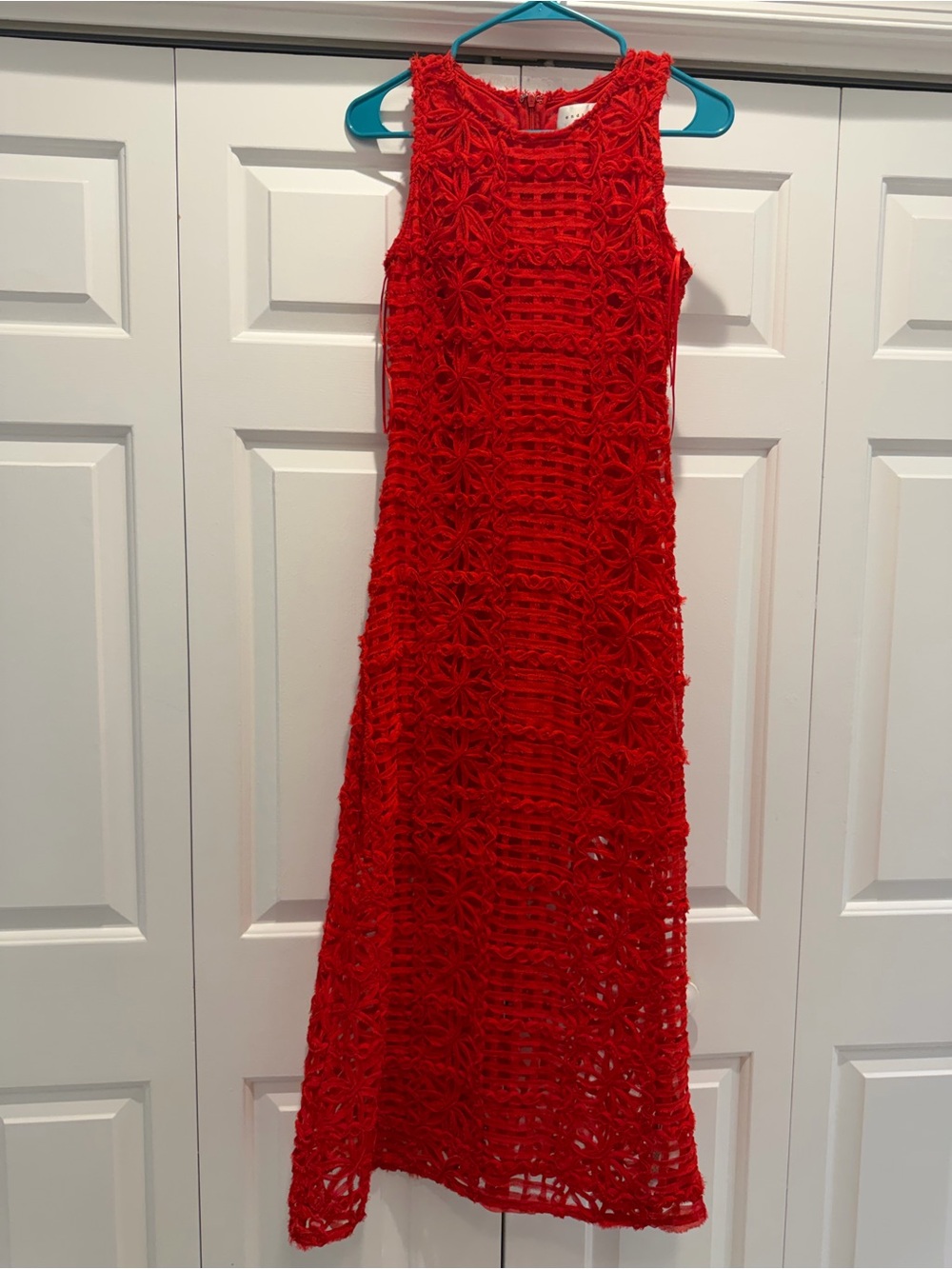 Endless Rose Red Crochet Maxi Dress Formal